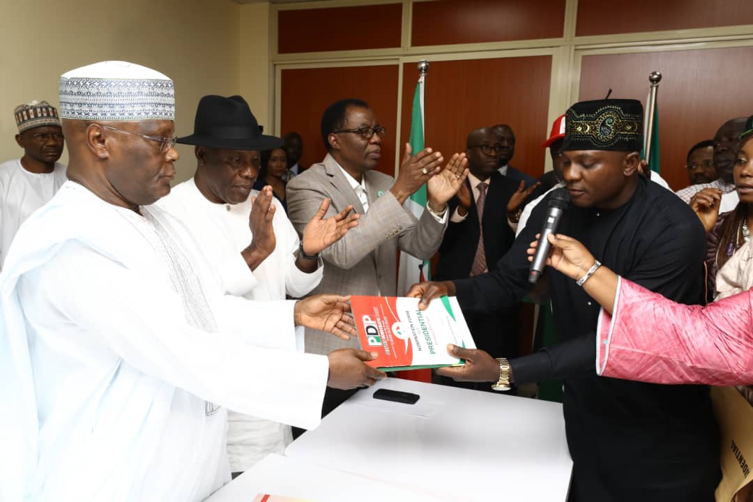Group presents PDP presidential forms to Atiku